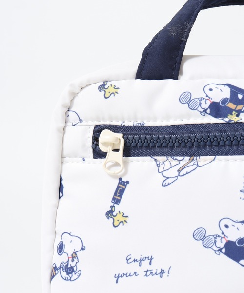 SNOOPY(スヌーピー)の「SNOOPY スヌーピー 吊り下げポーチ 洗面用具 enjoy your trip(トラベルグッズ・レディース・ホワイト・FREE)」の8枚目の写真