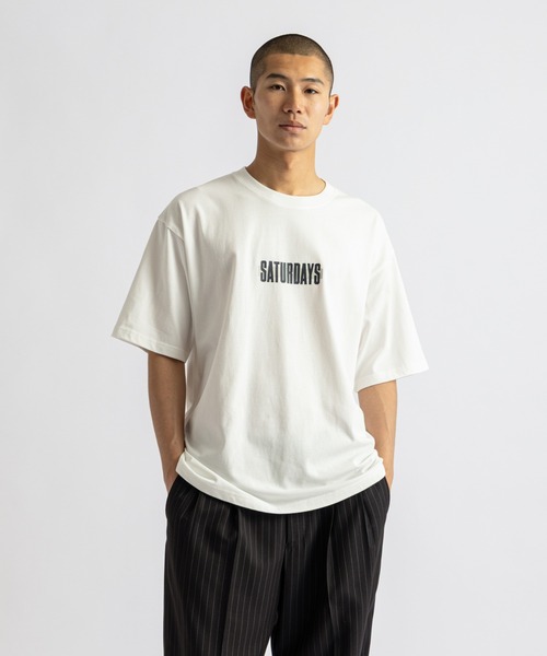 Saturdays NYC（サタデーズ ニューヨークシティ ）の「Cover Lined Relax SS Tee（Tシャツ/カットソー・メンズ・ブラック/グリーン/ホワイト・XL/S/M/L）」の2枚目の写真