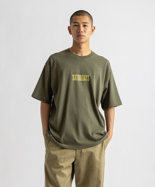 Saturdays NYC（サタデーズ ニューヨークシティ ）の「Cover Lined Relax SS Tee（Tシャツ/カットソー・メンズ・ブラック/グリーン/ホワイト・XL/S/M/L）」の3枚目の写真