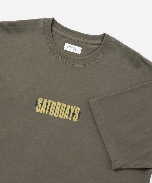 Saturdays NYC（サタデーズ ニューヨークシティ ）の「Cover Lined Relax SS Tee（Tシャツ/カットソー・メンズ・ブラック/グリーン/ホワイト・XL/S/M/L）」の7枚目の写真