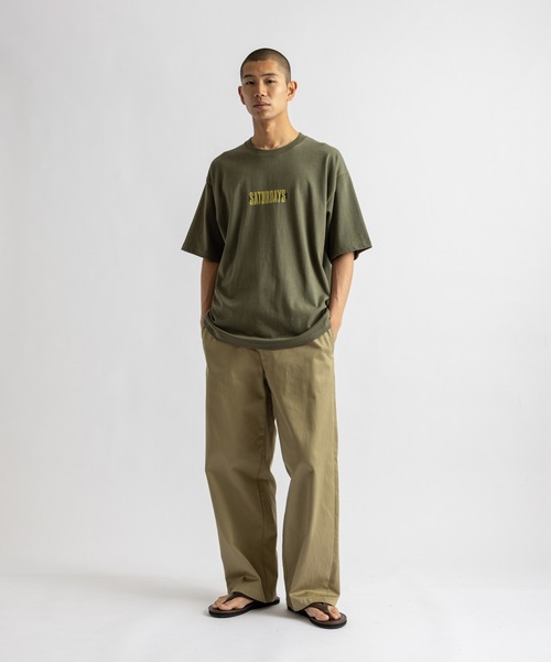 Saturdays NYC（サタデーズ ニューヨークシティ ）の「Cover Lined Relax SS Tee（Tシャツ/カットソー・メンズ・ブラック/グリーン/ホワイト・XL/S/M/L）」の21枚目の写真