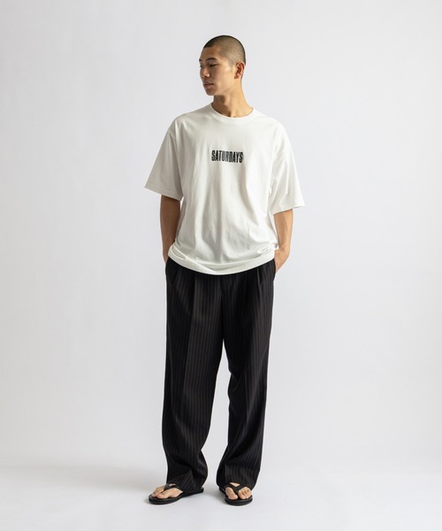 Saturdays NYC（サタデーズ ニューヨークシティ ）の「Cover Lined Relax SS Tee（Tシャツ/カットソー・メンズ・ブラック/グリーン/ホワイト・XL/S/M/L）」の19枚目の写真