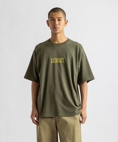 Saturdays NYC（サタデーズ ニューヨークシティ ）の「Cover Lined Relax SS Tee（Tシャツ/カットソー・メンズ・ブラック/グリーン/ホワイト・XL/S/M/L）」の15枚目の写真