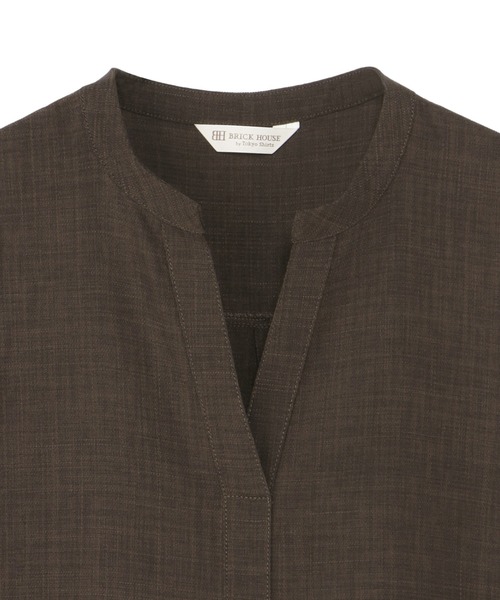 TOKYO SHIRTS(トウキョウシャツ)の「バックプリーツブラウス セットアップ可能(シャツ/ブラウス・レディース・ベージュ系/ブラウン/ネイビー・M/L/LL)」の6枚目の写真