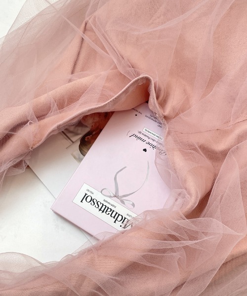 Vipoa(ヴィポア)の「Tulle layered tote bag(トートバッグ・レディース・ピンク・FREE)」の5枚目の写真