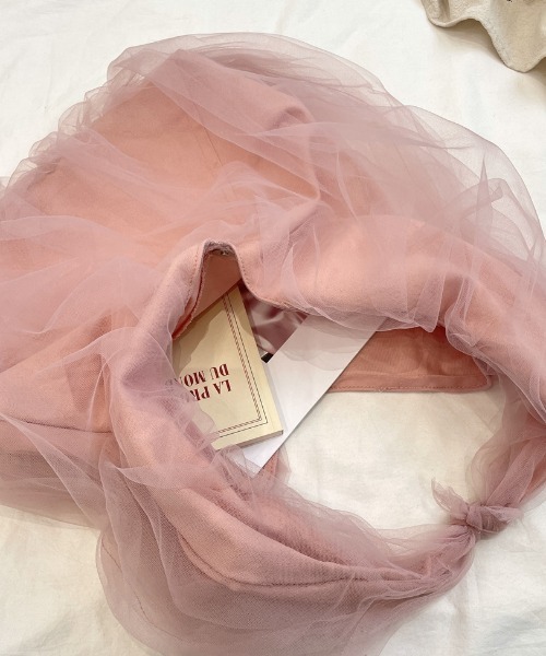 Vipoa(ヴィポア)の「Tulle layered tote bag(トートバッグ・レディース・ピンク・FREE)」の4枚目の写真