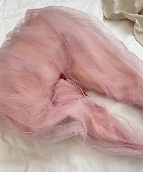 Vipoa(ヴィポア)の「Tulle layered tote bag(トートバッグ・レディース・ピンク・FREE)」の3枚目の写真