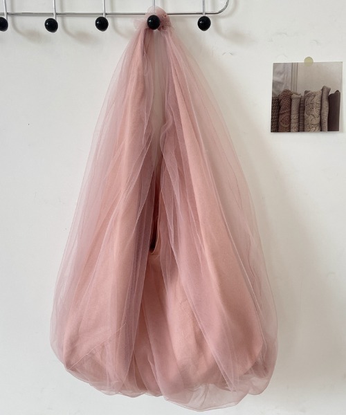 Vipoa(ヴィポア)の「Tulle layered tote bag(トートバッグ・レディース・ピンク・FREE)」の6枚目の写真