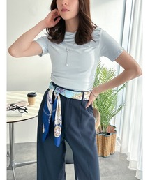 ドレープデザイン半袖カットソー
