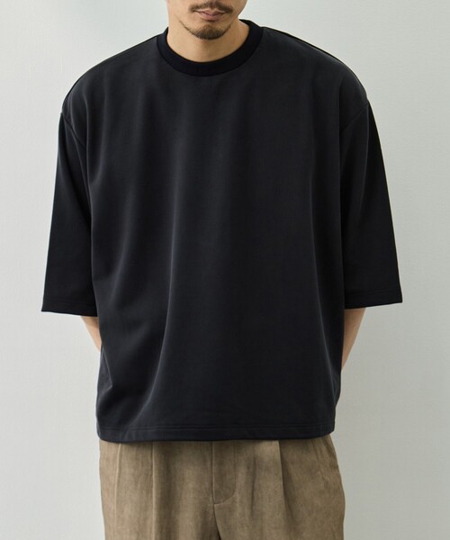 KANEMASA PHIL.(カネマサフィル)の「【KANEMASA PHIL./カネマサフィル】28G Cupro SS Pullover(Tシャツ/カットソー・メンズ・ホワイト/ブラック・L/M/S)」の4枚目の写真