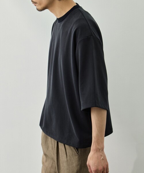 KANEMASA PHIL.(カネマサフィル)の「【KANEMASA PHIL./カネマサフィル】28G Cupro SS Pullover(Tシャツ/カットソー・メンズ・ホワイト/ブラック・L/M/S)」の5枚目の写真