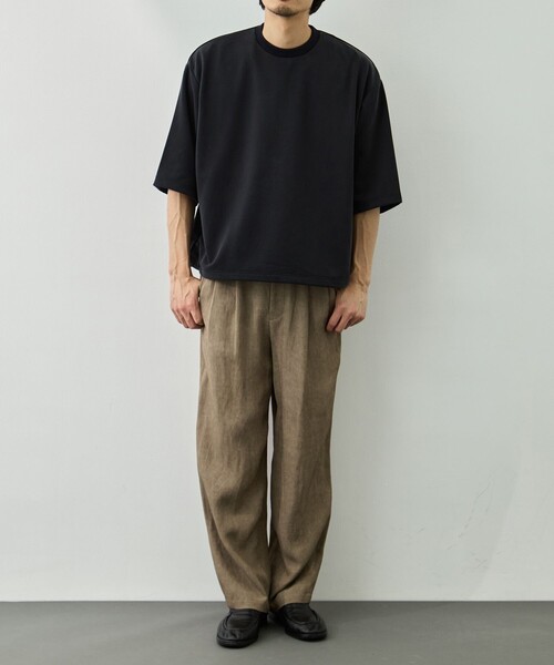 KANEMASA PHIL.(カネマサフィル)の「【KANEMASA PHIL./カネマサフィル】28G Cupro SS Pullover(Tシャツ/カットソー・メンズ・ホワイト/ブラック・L/M/S)」の7枚目の写真