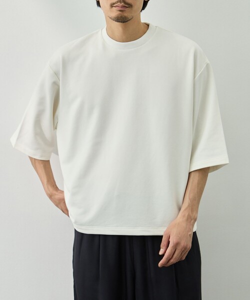 KANEMASA PHIL.(カネマサフィル)の「【KANEMASA PHIL./カネマサフィル】28G Cupro SS Pullover(Tシャツ/カットソー・メンズ・ホワイト/ブラック・L/M/S)」の11枚目の写真
