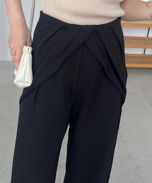 CAPRICIEUX LE'MAGE(カプリシューレマージュ)の「ドレープラップパンツ(その他パンツ・レディース・グレー/ブラック・36/38)」の9枚目の写真