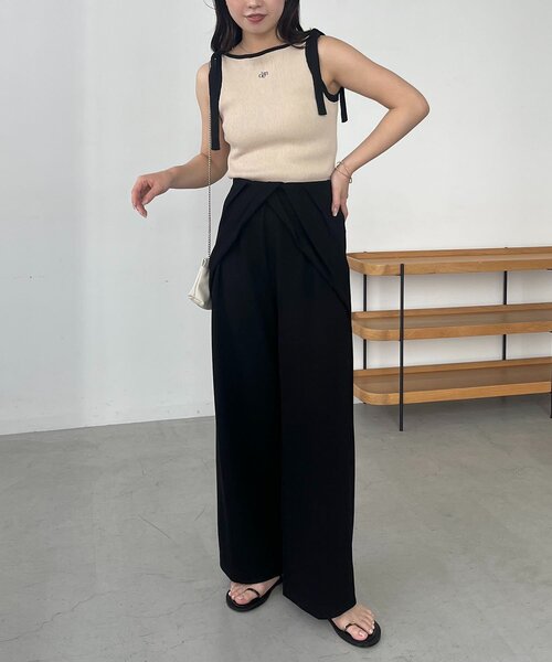 CAPRICIEUX LE'MAGE(カプリシューレマージュ)の「ドレープラップパンツ(その他パンツ・レディース・グレー/ブラック・36/38)」の10枚目の写真