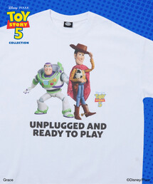 限定展開 「トイ・ストーリー5」デザイン 別注 キャラクター クルーネック プリントTシャツ