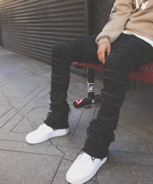 mnml（ミニマル）の「mnml/ミニマル/X597 PANELED SKINNY STACKED（デニムパンツ・メンズ・ブラック/ホワイト・32/34/28/29/30）」の9枚目の写真