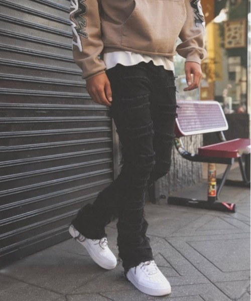 mnml（ミニマル）の「mnml/ミニマル/X597 PANELED SKINNY STACKED（デニムパンツ・メンズ・ブラック/ホワイト・32/34/28/29/30）」の10枚目の写真