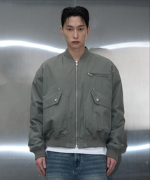 UTILITY POCKET LOGO FLIGHT JARCKET (GREY)