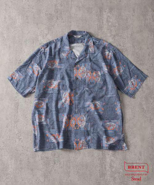 JOURNAL STANDARD J.S HOMESTEAD(ジャーナルスタンダードホームステッド)の「BRENT / ブレント × Stead 別注 アトミック シャツ(シャツ/ブラウス・メンズ・ブルー系その他/ブラック/ホワイト・MEDIUM/LARGE)」の3枚目の写真