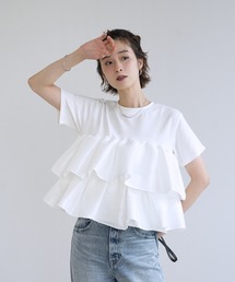 ドッキングティアードフリルTシャツ