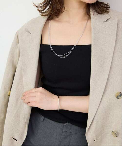 SLOBE IENA(スローブイエナ)の「《追加4》カップ付きフライスキャミソール(インナーウェア/肌着・レディース・アイボリー/ブラック/チャコールグレー・FREE)」の6枚目の写真