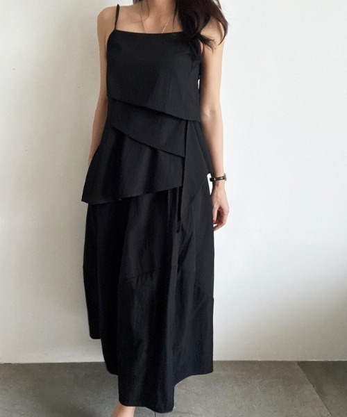 YUGA(ユーガ)の「YUGA_YGMC Korean-style Asymmetrical layered camisole + skirt set(ワンピース・レディース・ホワイト/ライトブルー/ブラック・FREE)」の18枚目の写真