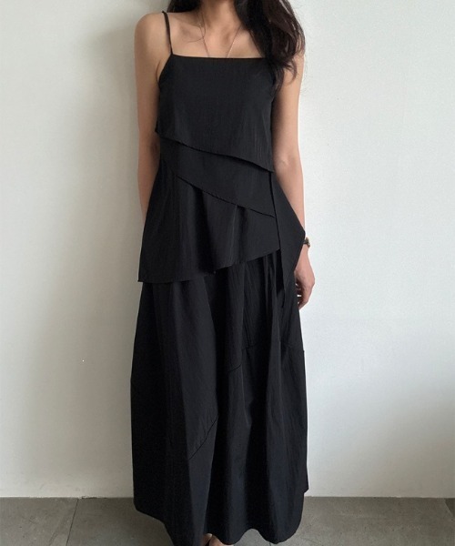 YUGA(ユーガ)の「YUGA_YGMC Korean-style Asymmetrical layered camisole + skirt set(ワンピース・レディース・ホワイト/ライトブルー/ブラック・FREE)」の17枚目の写真