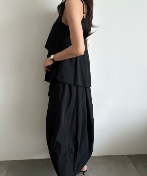 YUGA(ユーガ)の「YUGA_YGMC Korean-style Asymmetrical layered camisole + skirt set(ワンピース・レディース・ホワイト/ライトブルー/ブラック・FREE)」の15枚目の写真