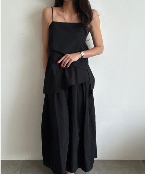 YUGA(ユーガ)の「YUGA_YGMC Korean-style Asymmetrical layered camisole + skirt set(ワンピース・レディース・ホワイト/ライトブルー/ブラック・FREE)」の19枚目の写真