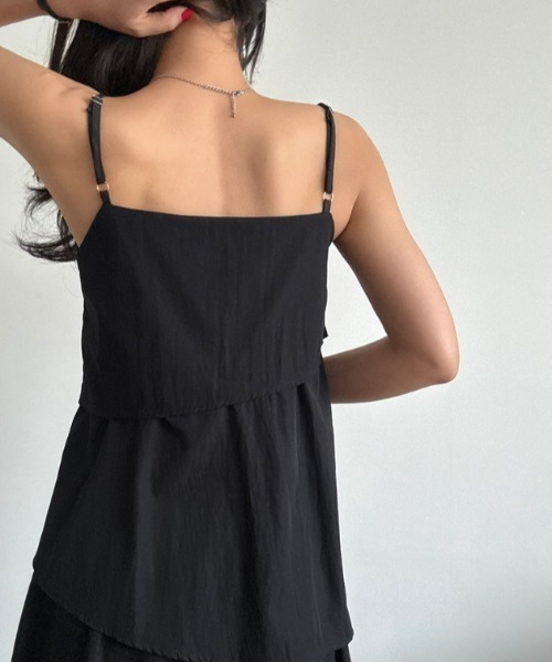 YUGA(ユーガ)の「YUGA_YGMC Korean-style Asymmetrical layered camisole + skirt set(ワンピース・レディース・ホワイト/ライトブルー/ブラック・FREE)」の22枚目の写真