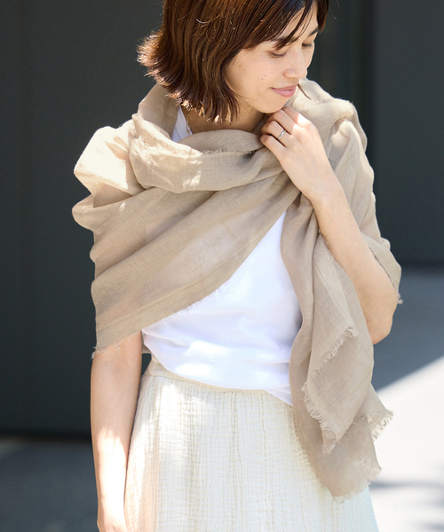 NIMNIMDUAI/ニムニムデュアイ 別注 PREMIUM LINEN GAUZE STOLE