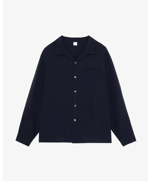 FRONT 11201（フロントワンワントゥーオーワン）の「Summer Rayon Open Collar Shirt（シャツ/ブラウス・メンズ・ブラック/ベージュ/ネイビー/ホワイト・S/M/L/XL）」の4枚目の写真