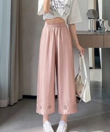 カットワークレースワイドパンツ
