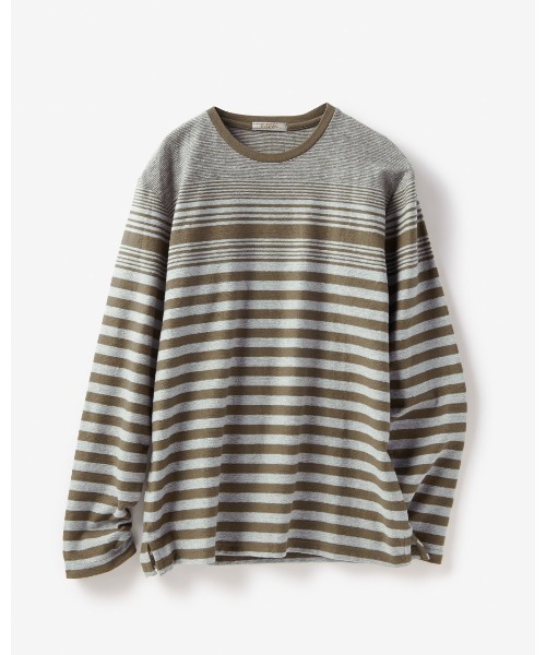 DoCLASSE( ドゥクラッセ)の「マルチボーダーカットソー(Tシャツ/カットソー・メンズ・カーキ・LL/3L/S/M/L)」の3枚目の写真