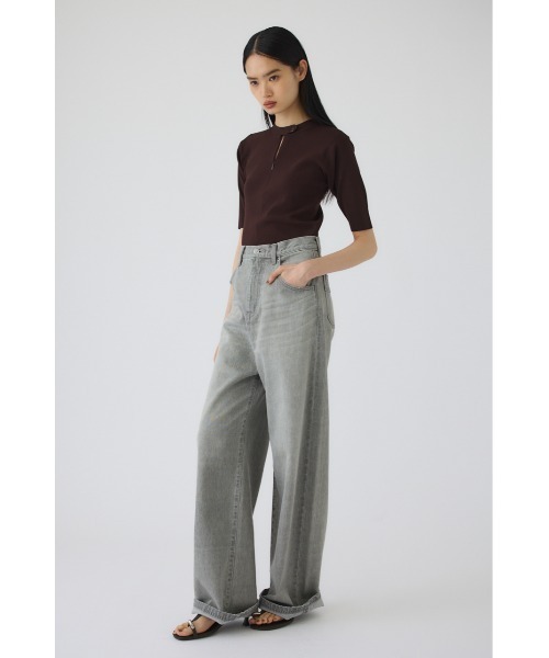 RIM.ARK(リムアーク)の「Middle straight light denim(ミドル ストレート ライト デニム)(デニムパンツ・レディース・グレー・36/34/38)」の19枚目の写真