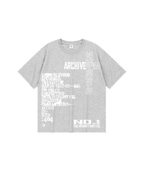 VENHIT(ベンヒット)の「アクセス404 オーバーサイズ 半袖Tシャツ(Tシャツ/カットソー・レディース・ブルー/ブラック/ライトグレー/ホワイト・2XL/X-LARGE/LARGE/MEDIUM)」の3枚目の写真