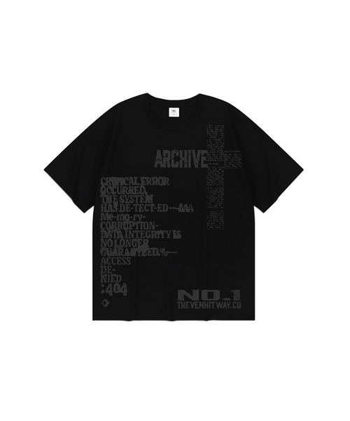 VENHIT(ベンヒット)の「アクセス404 オーバーサイズ 半袖Tシャツ(Tシャツ/カットソー・レディース・ブルー/ブラック/ライトグレー/ホワイト・2XL/X-LARGE/LARGE/MEDIUM)」の2枚目の写真