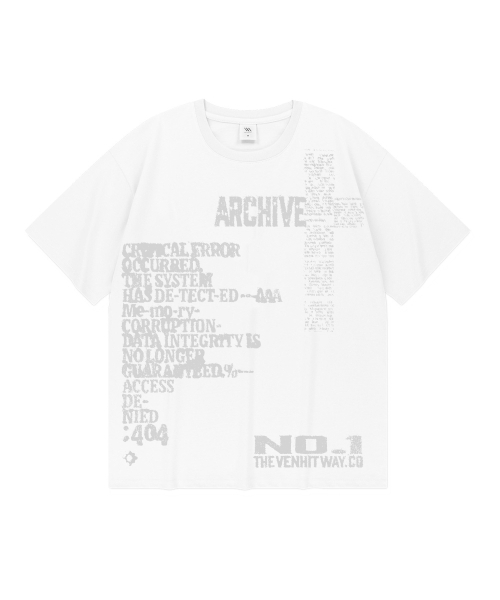 VENHIT(ベンヒット)の「アクセス404 オーバーサイズ 半袖Tシャツ(Tシャツ/カットソー・レディース・ブルー/ブラック/ライトグレー/ホワイト・2XL/X-LARGE/LARGE/MEDIUM)」の7枚目の写真