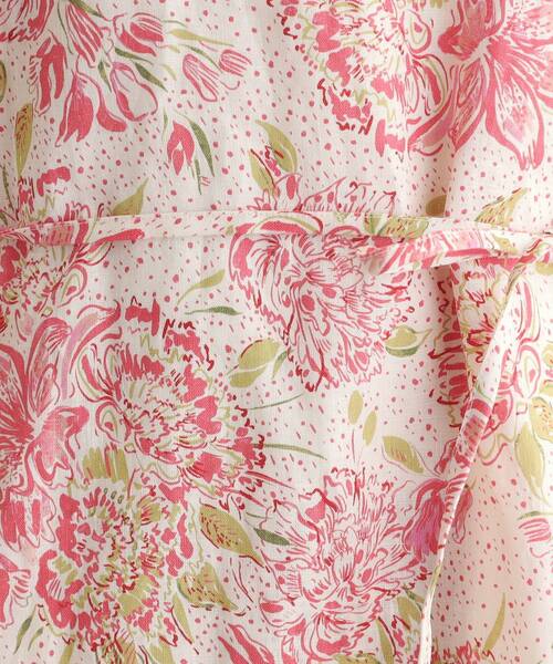 LAURA ASHLEY(ローラアシュレイ)の「【リネン100%/洗える】リリス柄ワンピース(ワンピース・レディース・ピンク系その他/ブルー系・38)」の6枚目の写真