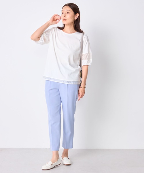 GALLORIA(ギャローリア)の「【接触冷感】ランタンスリーブプルオーバー(Tシャツ/カットソー・レディース・ホワイト/ブラック/イエロー/ピンク/ライトブラウン・S/M/L/LL)」の9枚目の写真