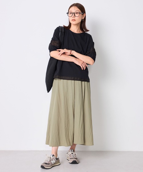 GALLORIA(ギャローリア)の「【接触冷感】ランタンスリーブプルオーバー(Tシャツ/カットソー・レディース・ホワイト/ブラック/イエロー/ピンク/ライトブラウン・S/M/L/LL)」の13枚目の写真
