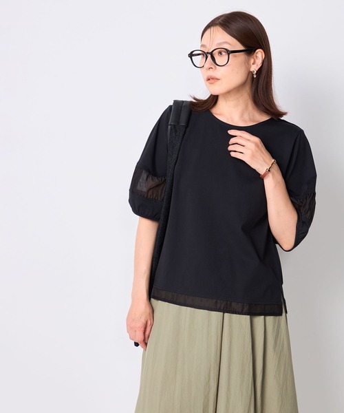 GALLORIA(ギャローリア)の「【接触冷感】ランタンスリーブプルオーバー(Tシャツ/カットソー・レディース・ホワイト/ブラック/イエロー/ピンク/ライトブラウン・S/M/L/LL)」の14枚目の写真