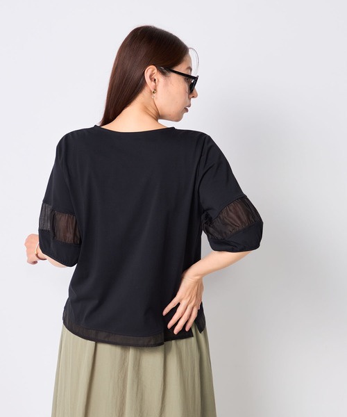 GALLORIA(ギャローリア)の「【接触冷感】ランタンスリーブプルオーバー(Tシャツ/カットソー・レディース・ホワイト/ブラック/イエロー/ピンク/ライトブラウン・S/M/L/LL)」の16枚目の写真