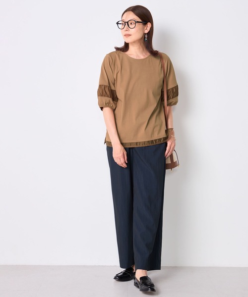 GALLORIA(ギャローリア)の「【接触冷感】ランタンスリーブプルオーバー(Tシャツ/カットソー・レディース・ホワイト/ブラック/イエロー/ピンク/ライトブラウン・S/M/L/LL)」の17枚目の写真