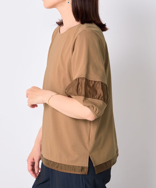 GALLORIA(ギャローリア)の「【接触冷感】ランタンスリーブプルオーバー(Tシャツ/カットソー・レディース・ホワイト/ブラック/イエロー/ピンク/ライトブラウン・S/M/L/LL)」の18枚目の写真