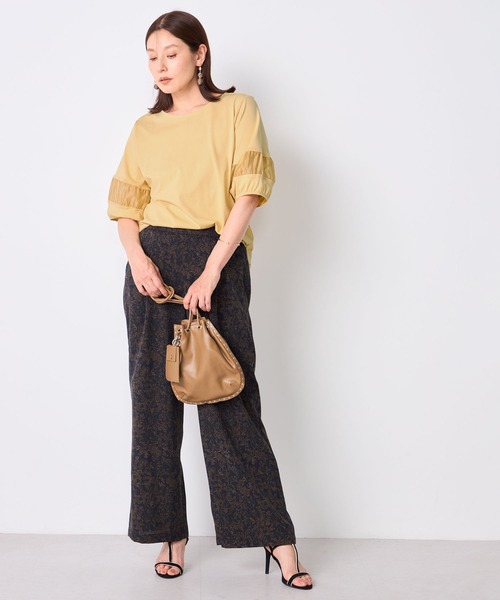 GALLORIA(ギャローリア)の「【接触冷感】ランタンスリーブプルオーバー(Tシャツ/カットソー・レディース・ホワイト/ブラック/イエロー/ピンク/ライトブラウン・S/M/L/LL)」の21枚目の写真