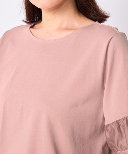 GALLORIA(ギャローリア)の「【接触冷感】ランタンスリーブプルオーバー(Tシャツ/カットソー・レディース・ホワイト/ブラック/イエロー/ピンク/ライトブラウン・S/M/L/LL)」の7枚目の写真