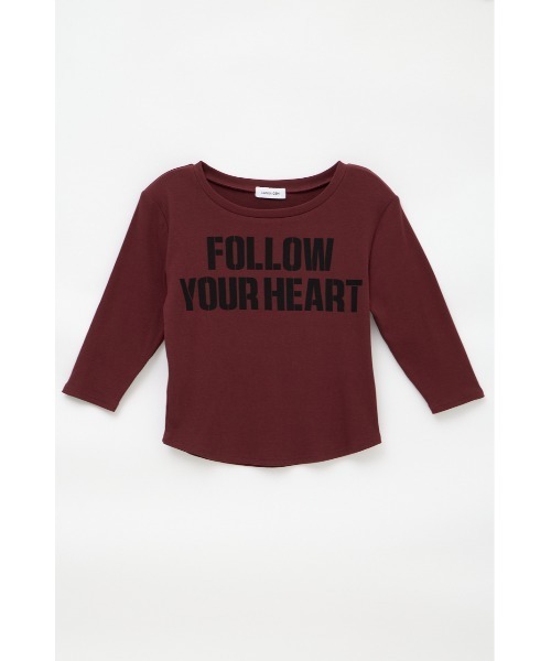 LAGUA GEM(ラグアジェム)の「IMPACT LETTERING トップス(Tシャツ/カットソー・レディース・ライトブラック/バーガンディー/オフホワイト・FREE)」の3枚目の写真