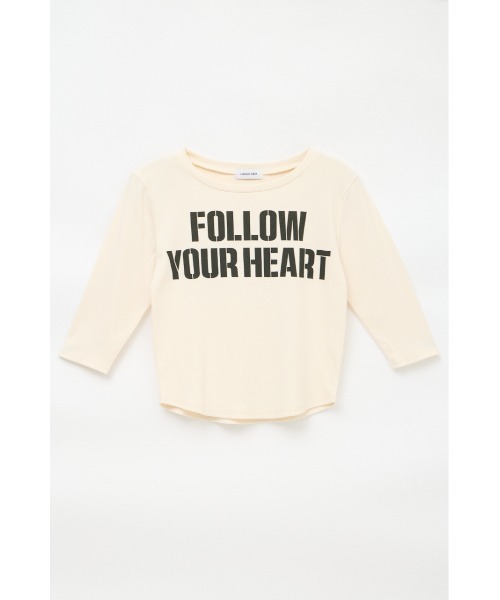 LAGUA GEM(ラグアジェム)の「IMPACT LETTERING トップス(Tシャツ/カットソー・レディース・ライトブラック/バーガンディー/オフホワイト・FREE)」の10枚目の写真